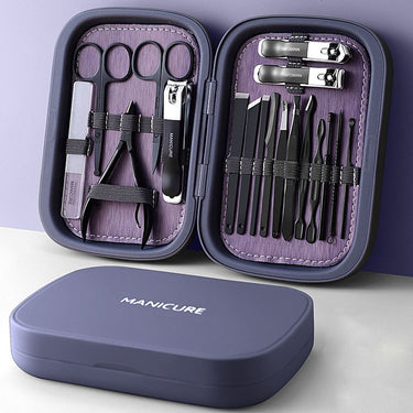 ManiMate 18pcs Stainless Steel Mani-Pedi Set